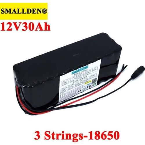 11.1v 12V 30Ah 18650 Lithium Battery Pack high capacity 30000mah 12.6V 500W 800W for Miners Lamp Batteries with 3s BMS