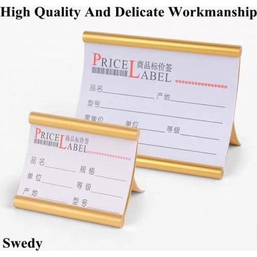120x95mm Metal Table Desk Menu Holder Price Tag Label Card Holder Stand Advertising Sign Holder Paper Display Stand