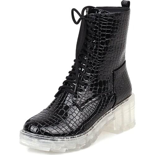Fashion winter new sexy Pure color silver white Round toe Elegant Cross tied Motercycle boots Matin boots Ankle boots 34-39