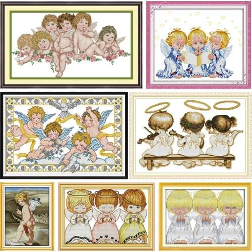 Cross Stitch Kits The Praying Angel Stamped Patterns 11CT 14CT Counting Printed Craft Embroidery Art Sewing Decoration Gift Sets
