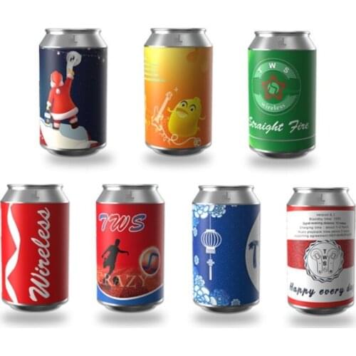 NEW Bluetooth Headset Coke can headset Wireless sports headset TWS 5.1 headset is suitable for Huawei Xiaomi OPPO Apple phone