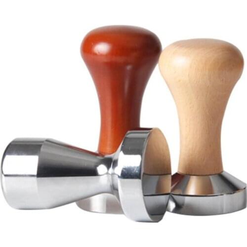 New 20pcs/lot 51/53/58mm Calibrated Pressure Tamper Coffee Powder Hammer with 304 Stainless Steel Base Coffee Accessories