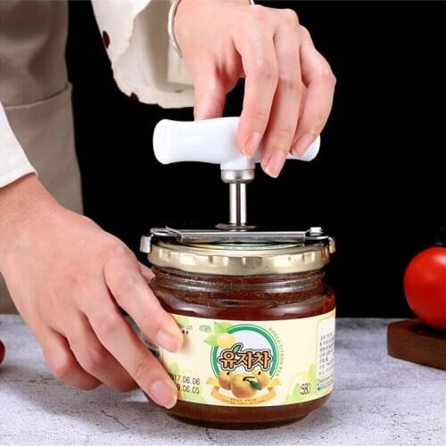 Stainless Steel Adjustable Twist Jar Opener Spiral Can Seal Lid Remover Kitchen