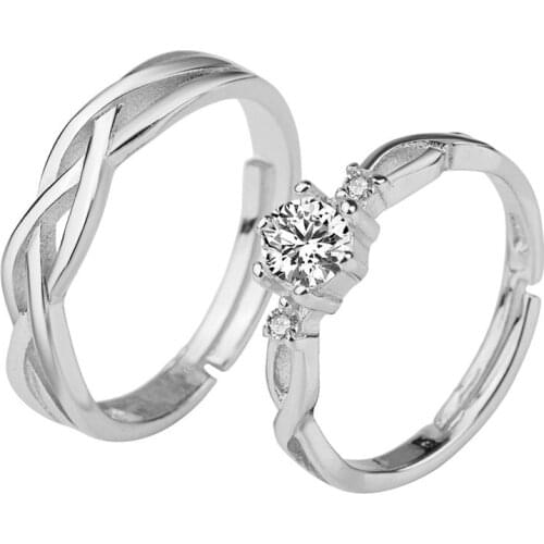 Couple Rings 30% Sterling Silver Charm For Women Bijoux Engagement Wedding Jewelry anel masculino Ring Lovers DIY Jewelry