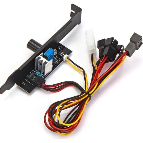 3 Channels PC Cooling Fan Speed Controller Governor PCI Bracket 12V Power