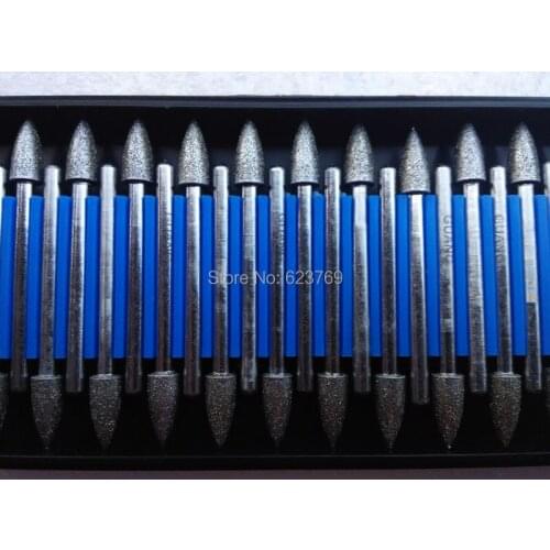 RZZ Dremel Rotary Tool Drill Bit Diamond Mounted Point Set Diamond Burrs Bur Bit 30pcs/set