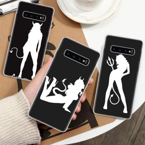 Angel And Devil Sexy Girl Silicon Phone Case For Samsung Galaxy A51 A71 A70 A50 A40 A30 A20E A10S A01 A21 A6 A7 A8 A9 Plus + Cov