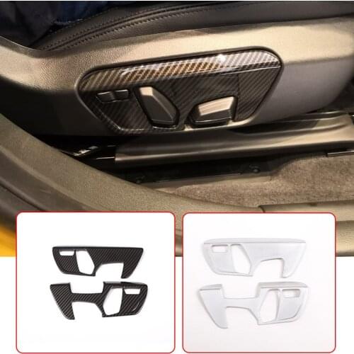 Carbon Fiber ABS Chrome For BMW X1 F48 2016 2017 2018 Car Seat Button Frame Trim For BMW X2 F47 2018 Accessories