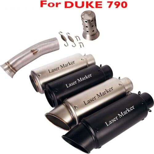 Motorcycle Exhaust System Connect Link Tube Muffler Silencer Baffle Tips for KTM DUKE 790 Slip on Exhaust Pipe