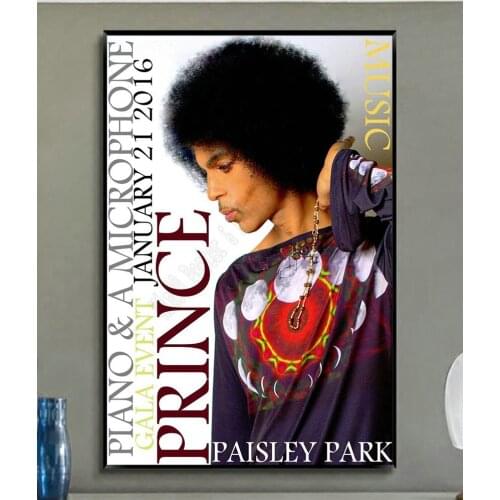 W298 Prince Singer Rock Legend Paisley Park Record Trend Beautiful Fashion Silk Fabric Wall Poster Art Decor Sticker Bright
