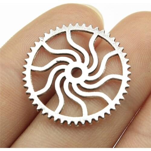WYSIWYG 10pcs 25mm Pendant Steampunk Gear Gear Steampunk Charm Pendants For Jewelry Making Gear Steampunk Pendants