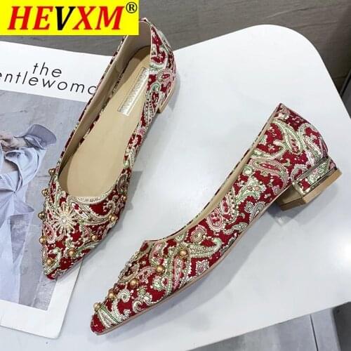 2021 New Womens Flats Geometric Striped Colorful Studded Shoes Pointed Toe Flat Shoes Single Shoes Rivet Boat Shoes for Women