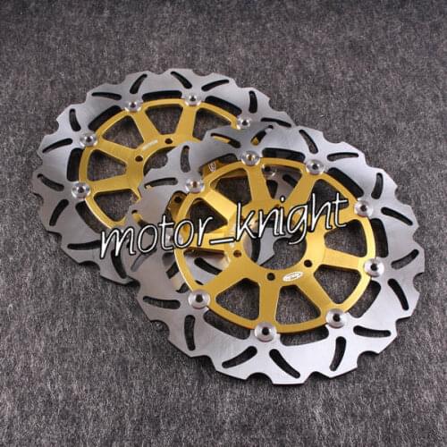 Gold Motorcycle Brake Rotors for Yamaha FZ750 FZS FZR 600 XJR TZ 250 TDM TRX 850 FJ1200 1990-1993