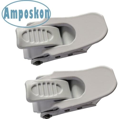 1 Pair Snowboard Strap-In Binding Parts Straps Ratchet Buckle Snow Board Shoe Hardware Buckle Metal Base 24mm Width White