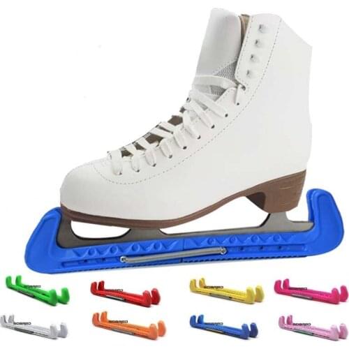 1 Pair Skate Shoes Cover Blade Guard Protective Protector With Adjustable Spring For Ice Hockey Skating