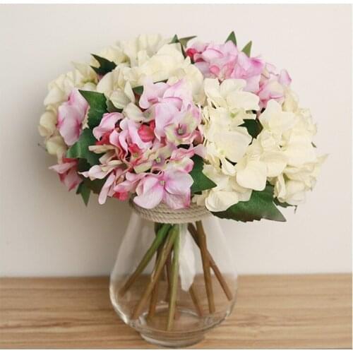 12PCS/LOT Yellow French Rose Artificial Silk Peony Flower Arrangement Room Hydrangea Wedding Decor Party DIY