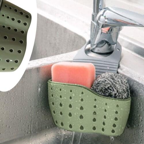 2 Pieces Fashion Sink Shelf Soap Sponge Drain Rack Bathroom Holder Kitchen Storage Suction Cup Organizer Sink kitchen Accessorie