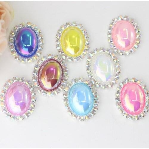 25mm Colorful Diamond Rhinestones Gem Button For Women Clothing Hand Made DIY Botones Madera Sewing Accessories Botoes