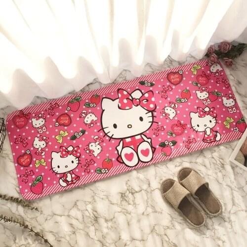 45x120cm Holle Kitty Floor-mat Fare Velvet Memory Cotton Childrens Cartoon Carpet Absorbent Footmat Bathroom Non-slip Carpet