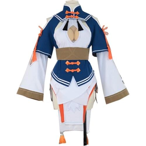 Anime VTuber Hololive Shiranui Flare Battle Dress Sexy Outfit Party Uniform Cosplay Costume Women Halloween