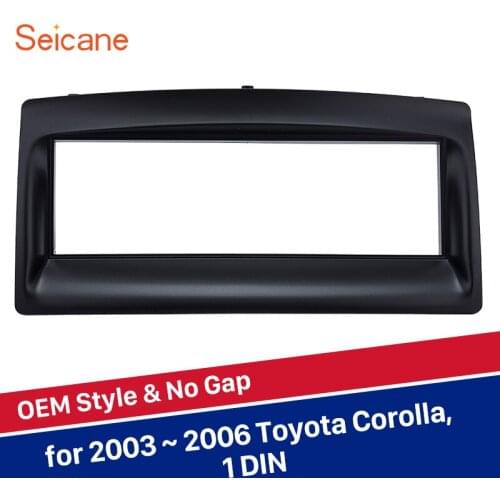 Seicne 1Din Car Radio Fascia Panel Frame installation Cover Kit for 2003-2006 Toyota Corolla Surround DVD Player Plate