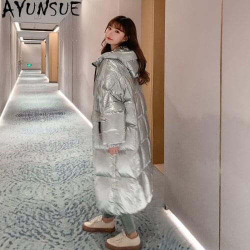 AYUNSUE Winter Jacket Women 2020 Fashion Oversize Down Cotton Jackets Long Coat Female Hooded Parkas Woman Clothing Veste Femme