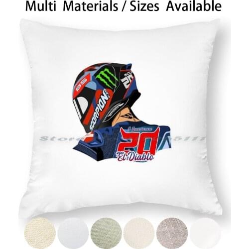 Fq Helmet Vector Pillow Case Throw Pillow Cover Cotton Linen Flax El Daiblo Motorcycle Motorbike Rider El France Racer French