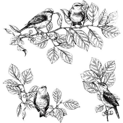 DABOXIBO Bird On Branch Clear Stamps Mold For DIY Scrapbooking Cards Making Decorate Crafts 2020 NEW Arrival