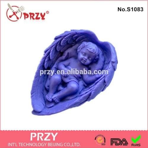 Soap Mold Cake Decoration Mold Handmade Soap Mold No.s1083 Aroma Stone Molds Modelling Silicon Sell Hot Angel Wings Child Moulds