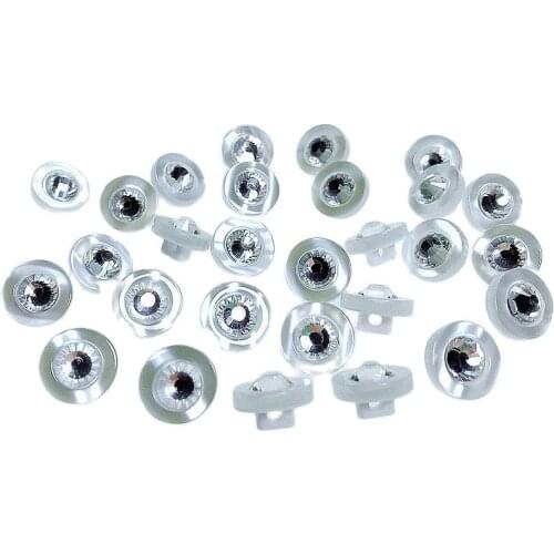 HL13MM 20pcs/40pcs New Rhinestone Resin Buttons Apparel Sewing Accessories DIY Crafts