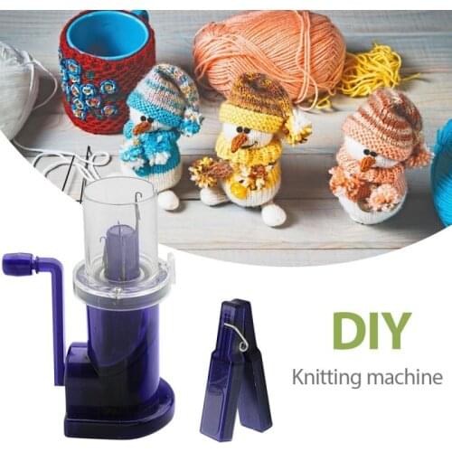Hand Knitting Machine Creative DIY Embellish-knit Knitting Machines Loom Spool Knitter Wool Winder Craft Bracelet Weave