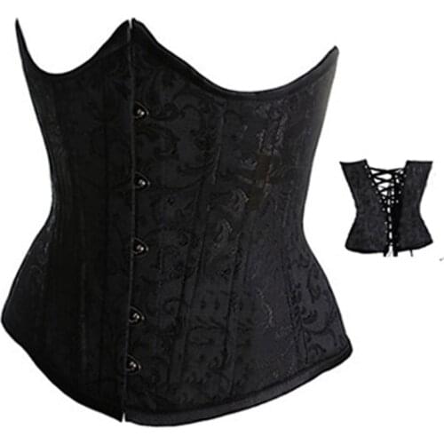 Fashion Lady Sexy Corsets Waist Trainer 3 Colors Bustier Waist Trainer Plus Size Underbust Corset Top