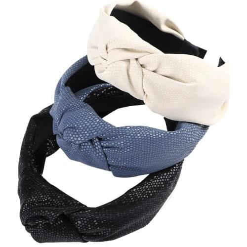 MOLANS Polka Dot Decorative Hair Hoop Wide Ladies Knot Braided Headband Fashion Decorative Hair Accessories
