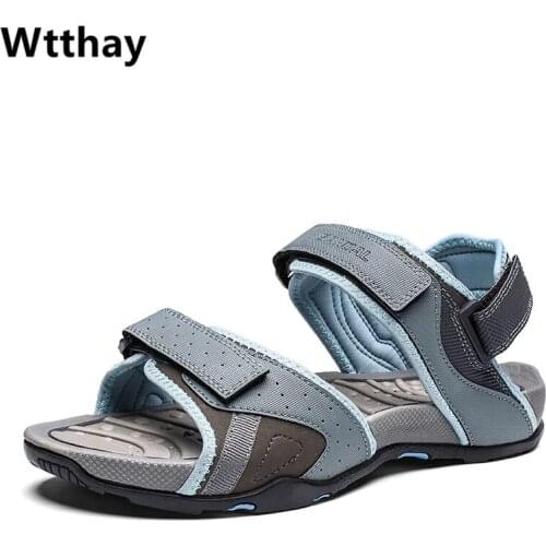 Brand New Summer Men Sandals Fashion Design Breathable Mesh Casual Beach Shoes Men Soft Bottom Sandals Big Size 39-46