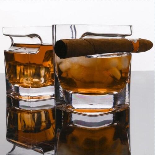 Set Ultra Clear Crystal Whiskey Glass Cup Wine Brandy Liquor Beer Water Thicken Square Wine Glass For Home Bar Party