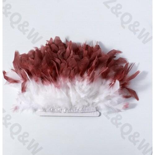 New natural white turkey feather hair tip dyed red coffee head 2 meters DIY costume dress skirt net red wall accessories