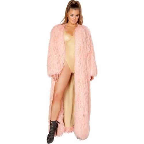 New autumn winter long coat women Faux fur coat women long solid teddy jackets teddy coat long sleeve fur jacket women