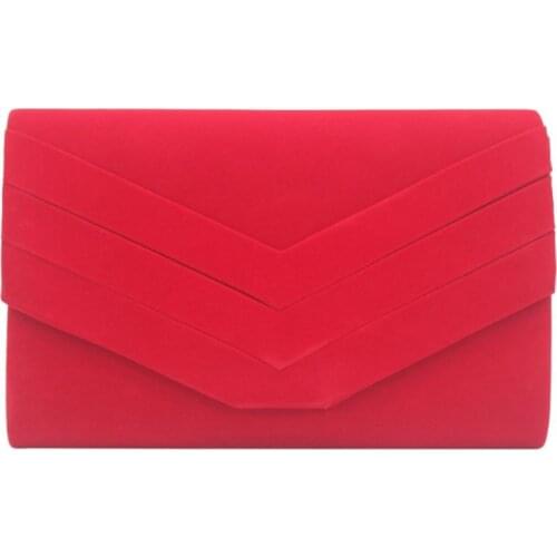 New Clutch Purse For Women Velvet Envelope Clutches Fashion Party Evening Bag with Shoulder Chain Crossbody bag Colorful