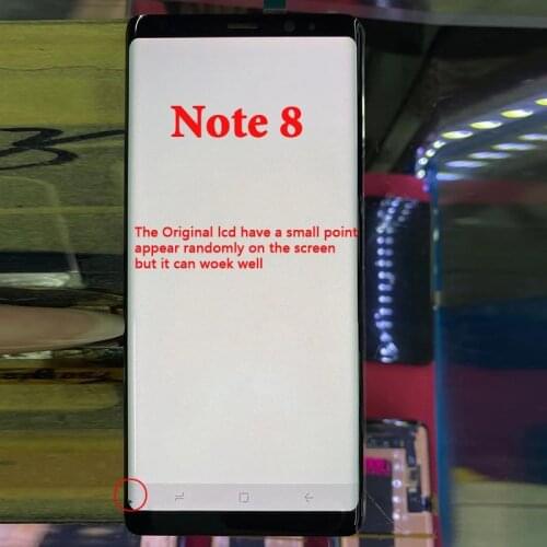 Original AMOLED Screen with frame for Samsung Galaxy NOTE 8 NOTE8 LCD SM-N950U N950F N950A Display Touch Digitizer Assembly