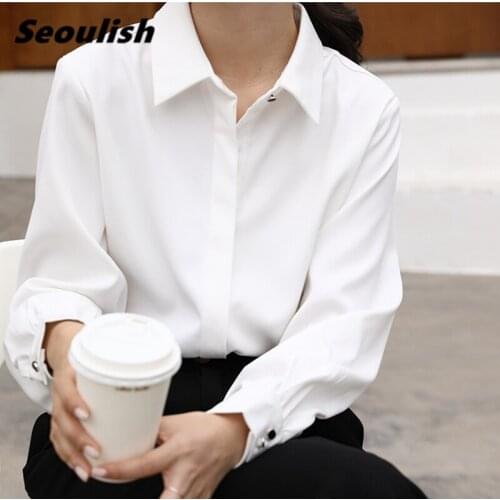 Женские деловые рубашки Seoulish China At AliExpress