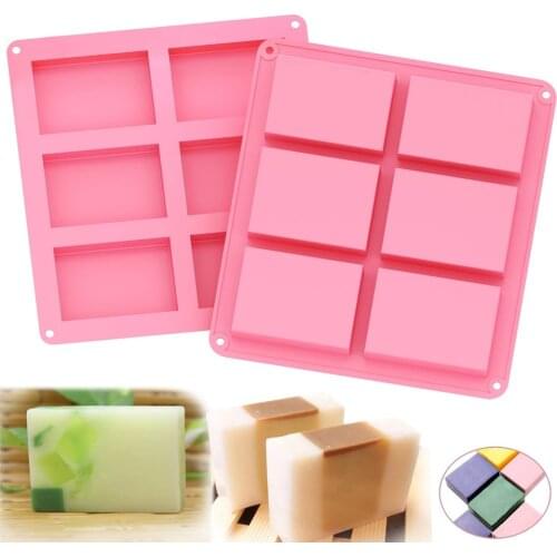 Silicone Pudding Candy Mold 6 Cavity Square Silicone Mold Supplies Craft Soap Soap Mould Decorating Handmade Candle Mold