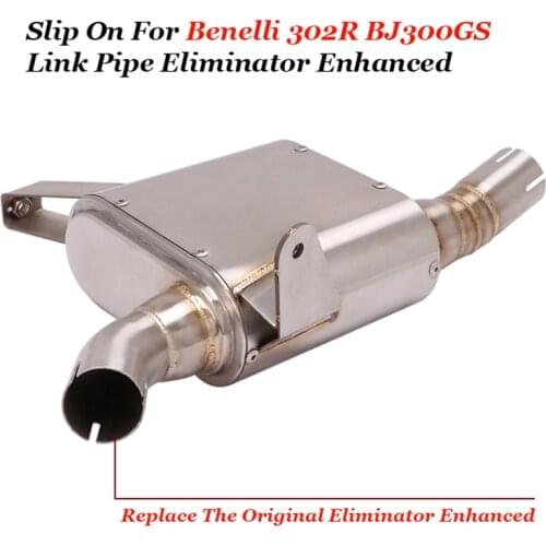 Slip On For Benelli 302R BJ300GS Motorycle Exhaust System Escape Stainless Steel Link Pipe Eliminator Enhanced Silencer Cotton