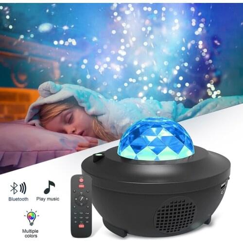 LED Starry Sky Projector Light Remote Rotating Star Night Lights Dreamy Universe Laser Star USB Galaxy Lamp Music Player Gifts