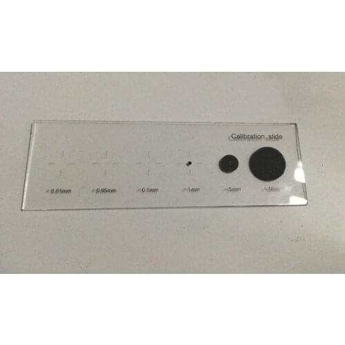 Dot 0.01MM 0.05MM 0.1MM 1MM 5mm 10mm Microscope Stage Diameter Circle Micrometer Calibration Slide
