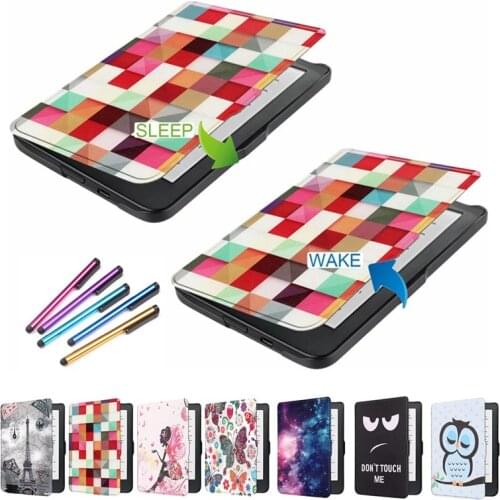 Smart Cover Case For Kobo Clara HD 2018 Protector Skin Pouch Bag Tower Butterfly Girls E-book Reader Case For Kobo Clara HD 6.0"