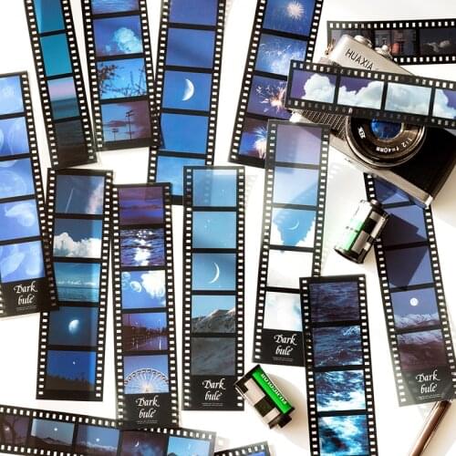 15Pcs/Bag Vintage Antique Film PET Sticker Package DIY Diary Journal Decoration Label Sticker Album Scrapbooking