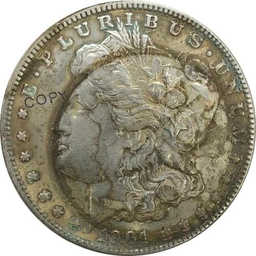 1901 United States Morgan 1 One Dollar Cupronickel Plated Silver Collectibles Copy Coin