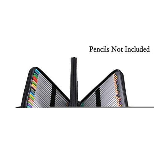 200 Slot Pencil Case PU Leather Pencil Bag Box Stationery Bag Art Painting Pen Storage Organizer Box Student Gift Art Supplies