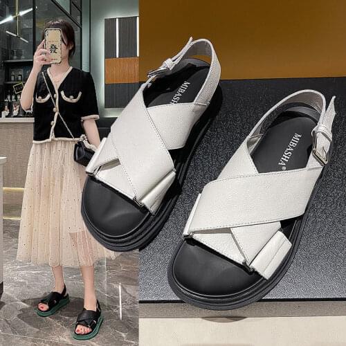2021 Summer Womens Sport Sandals Flats Slip on Female Classic Strap Shoes Strap Boho