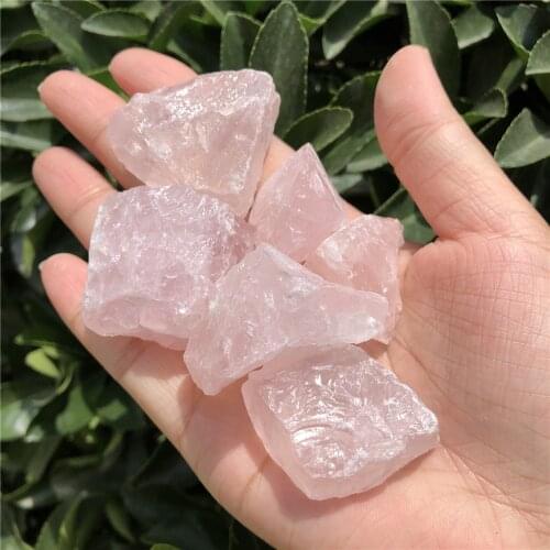 50g Natural Rose Quartz Raw Stone Mineral Specimen Crystal Reiki Healing Stones Home Decoration Ornament Jewelry Gift